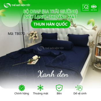 Bộ chăn ga drap mền thun trơn 1 màu