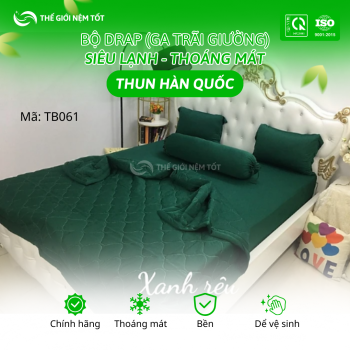 Bộ chăn ga drap mền thun trơn 1 màu