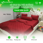 Bộ chăn ga drap mền thun trơn 1 màu