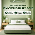 Nệm cao su thiên nhiên kim cương happy gold