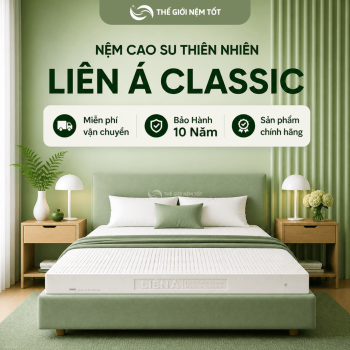 Nệm cao su thiên nhiên liên á classic