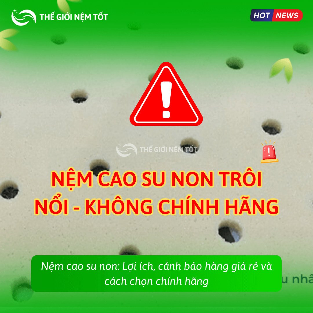 Nệm cao su non: Lợi ích, cảnh báo hàng giá rẻ và cách chọn chính hãng