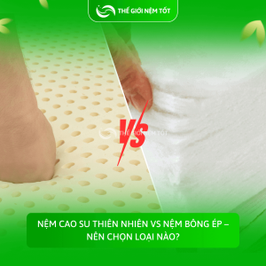 Nệm cao su thiên nhiên vs Nệm bông ép – Nên chọn loại nào?