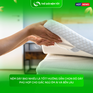 Nệm dày bao nhiêu là tốt? Hướng dẫn chọn độ dày phù hợp cho giấc ngủ êm ái và bền lâu
