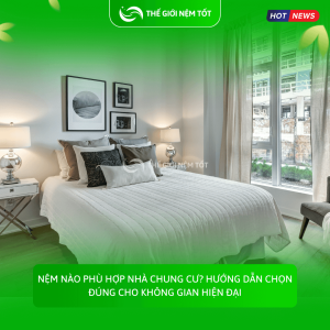 Nệm nào phù hợp nhà chung cư? Hướng dẫn chọn đúng cho không gian hiện đại