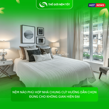 Nệm nào phù hợp nhà chung cư? Hướng dẫn chọn đúng cho không gian hiện đại