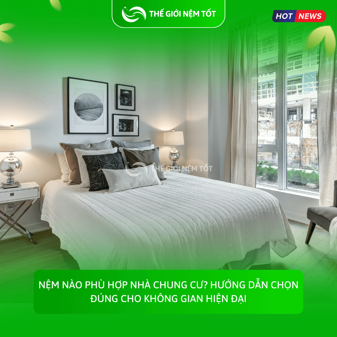 Nệm nào phù hợp nhà chung cư? Hướng dẫn chọn đúng cho không gian hiện đại