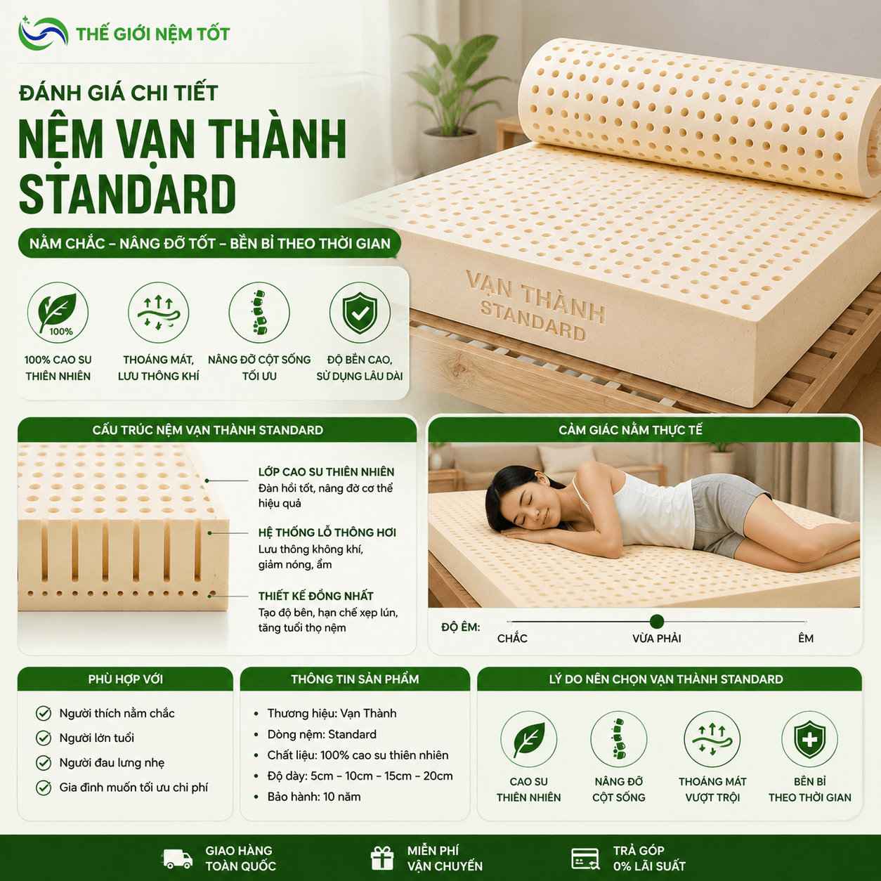 Đánh Giá Nệm Vạn Thành Standard: Ưu Nhược Điểm Và Cảm Giác Nằm